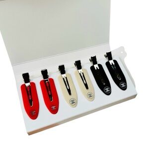 CHANEL Men's Cuff Links in Red, Cream, and Black